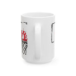 INDIANA Loves Hoops Ceramic Mug, (15 oz size)