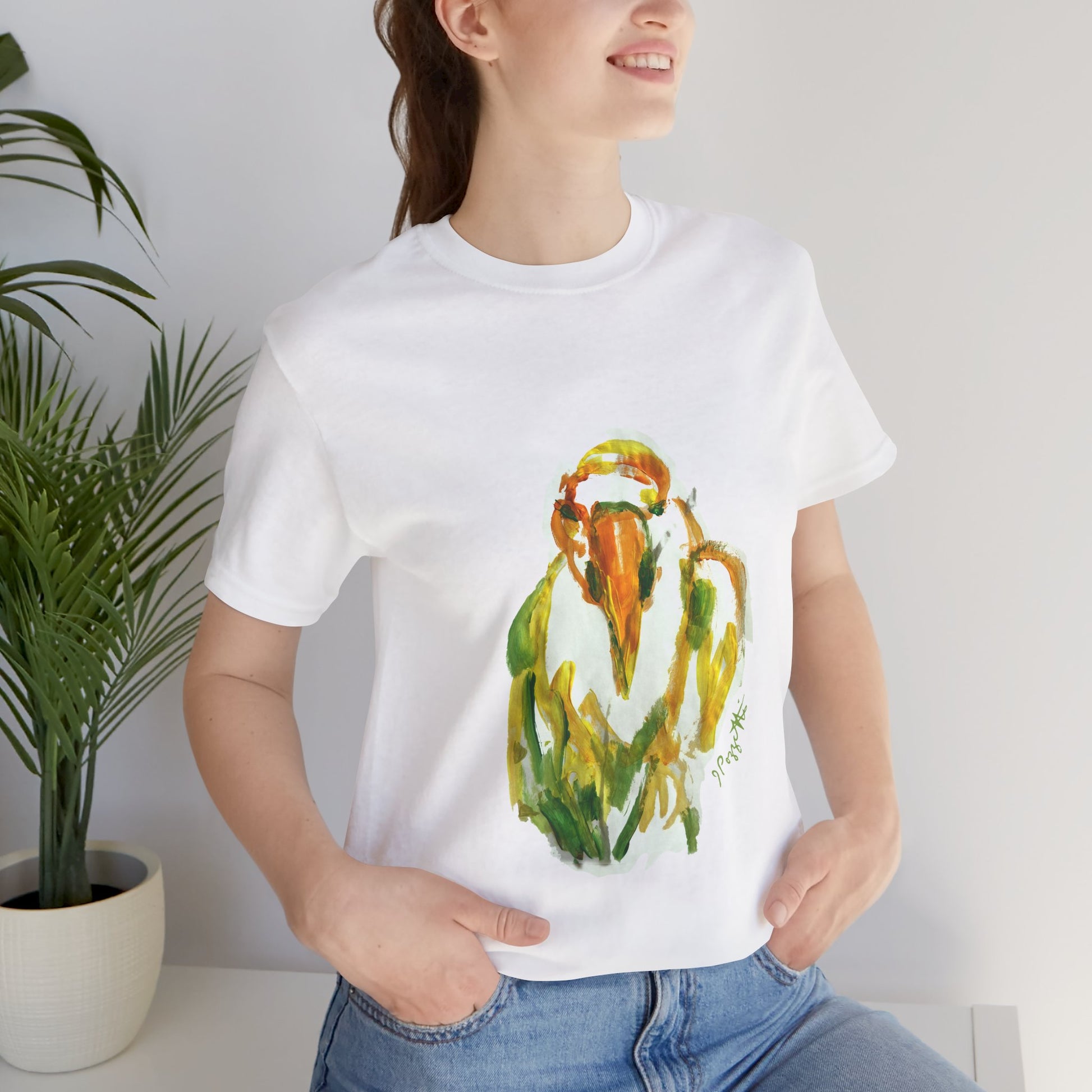 BIRD Watercolor Painting on T Shirt