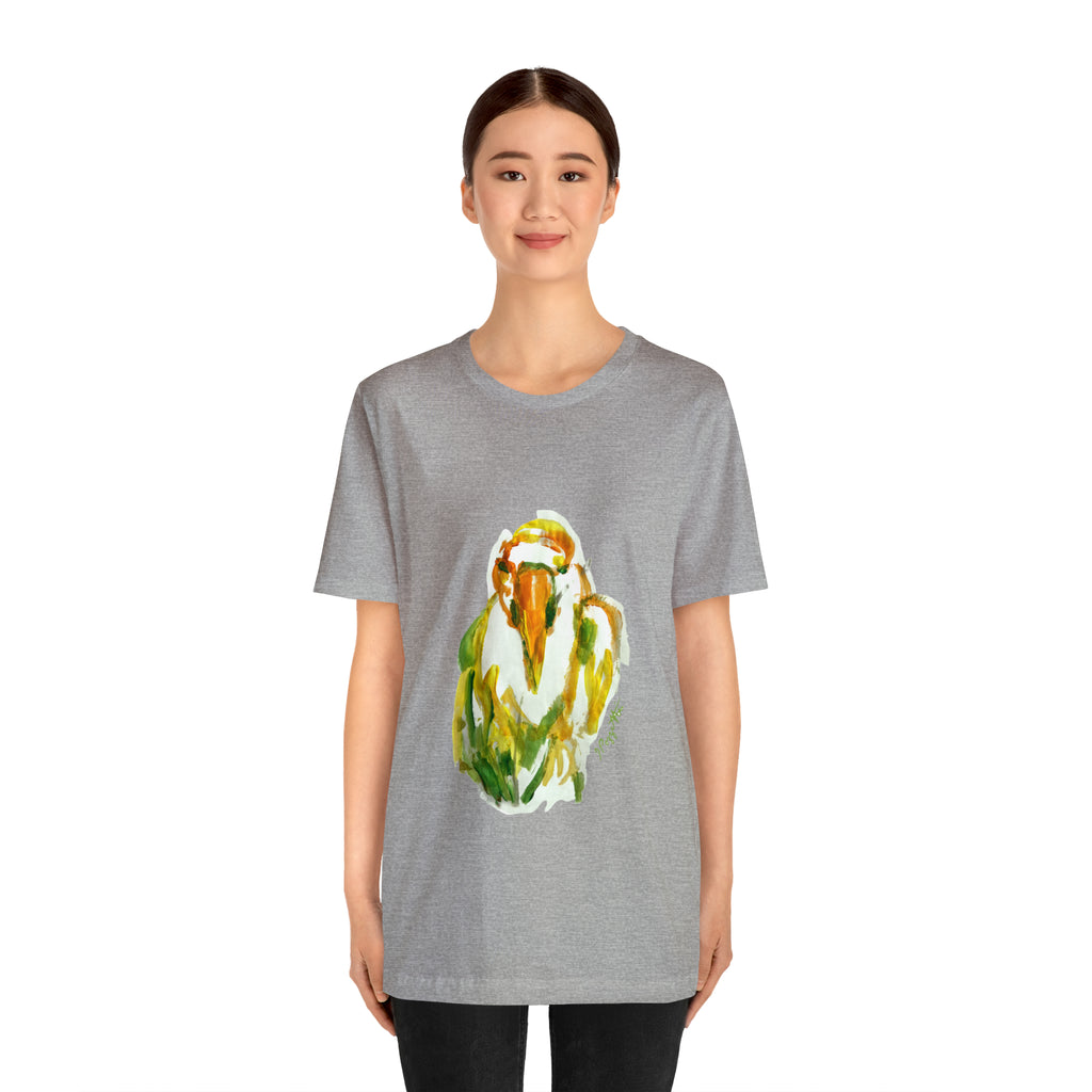 BIRD Watercolor Painting T Shirt with H&B Logo on Back