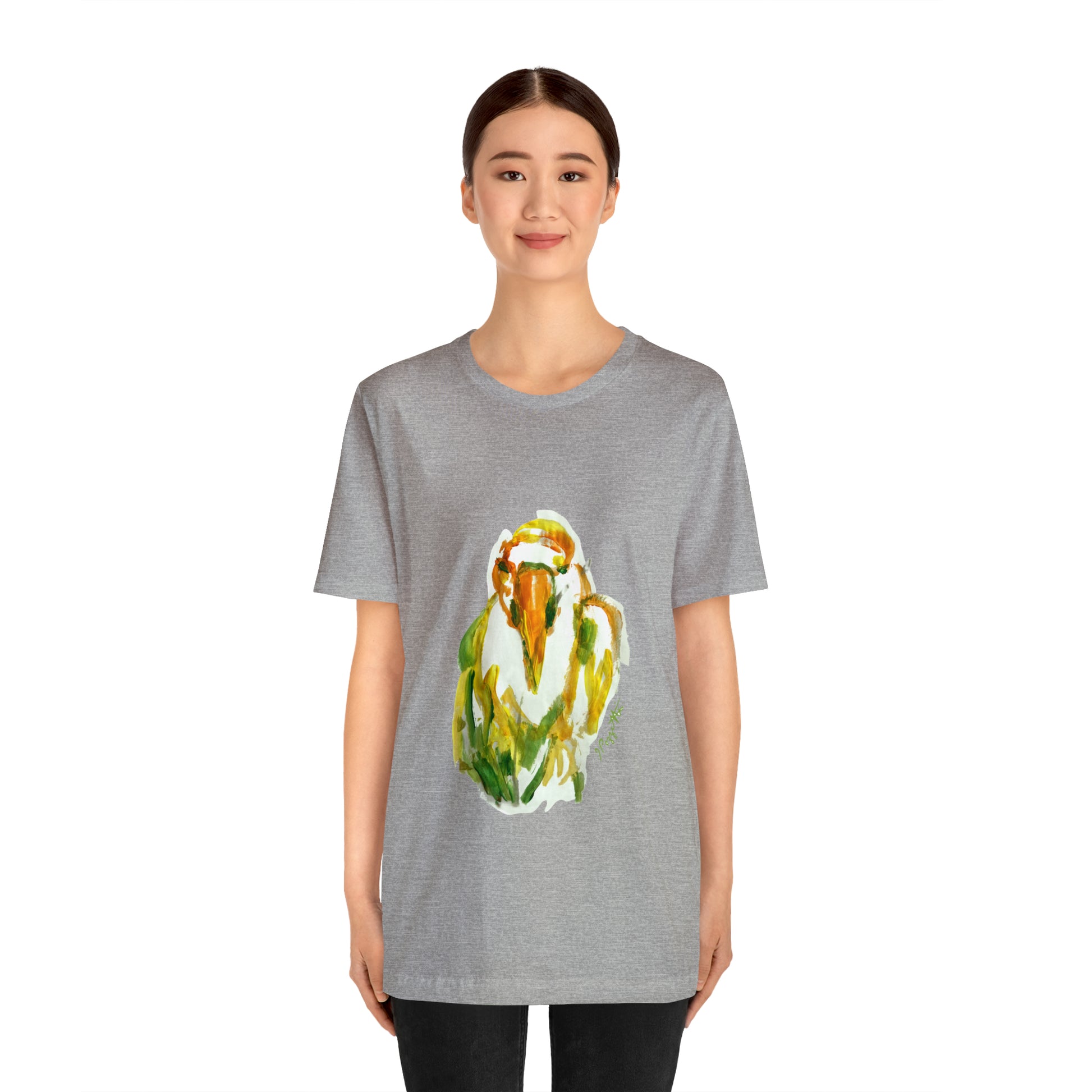 BIRD Watercolor Painting T Shirt with H&B Logo on Back