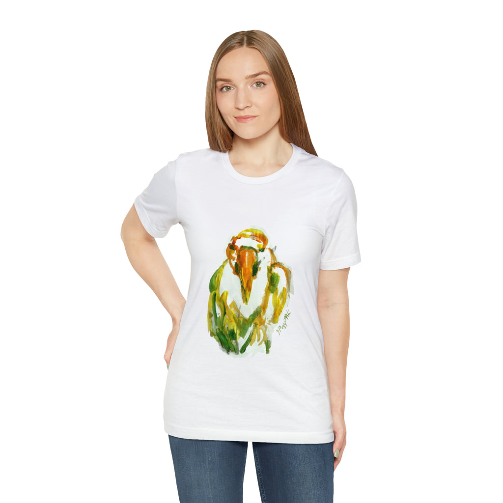 BIRD Watercolor Painting T Shirt with H&B Logo on Back
